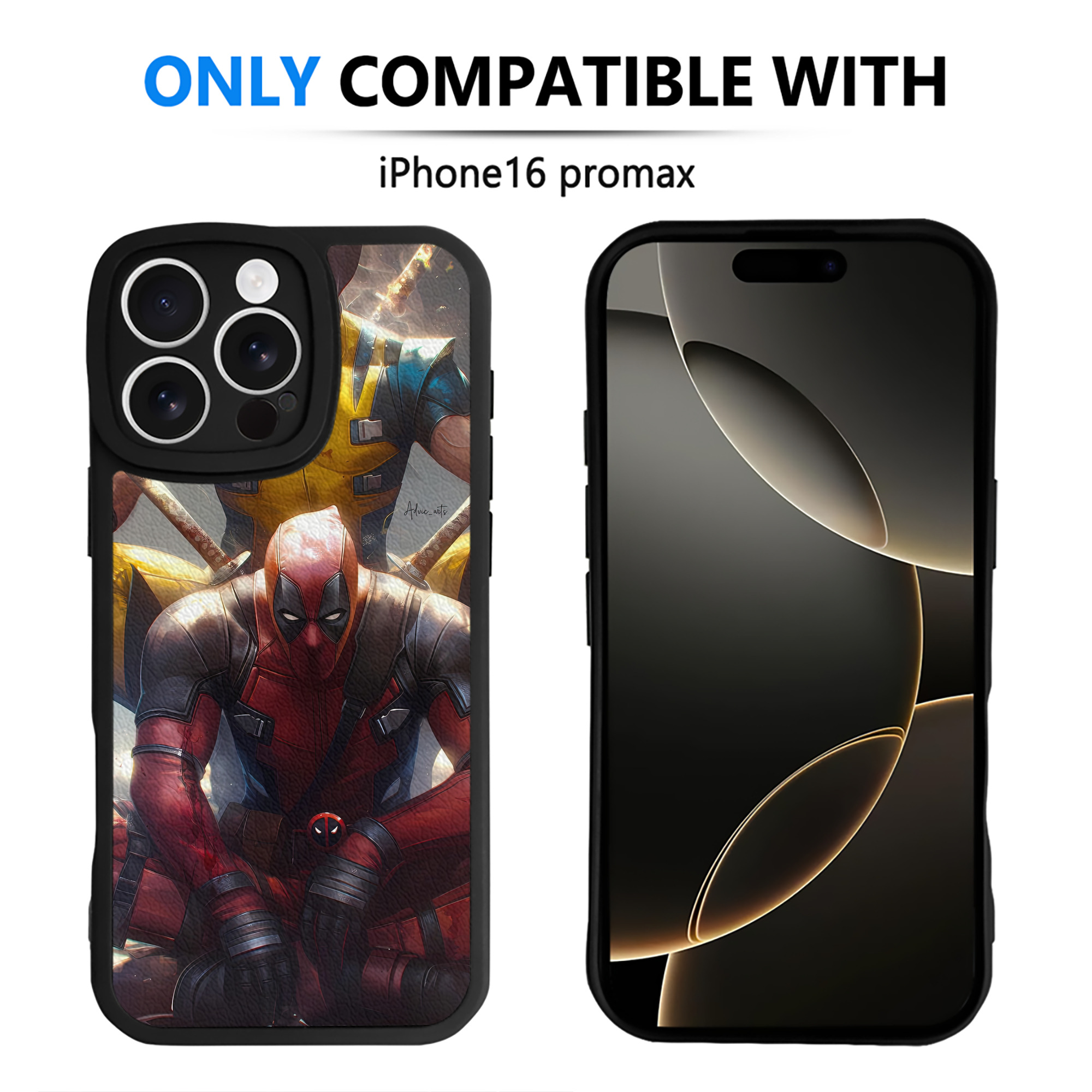 （画像用） Deadpool デッドプール 【iPhone 16シリーズ対応】シリコンスマホケース（レザー調） 材質：シリコン